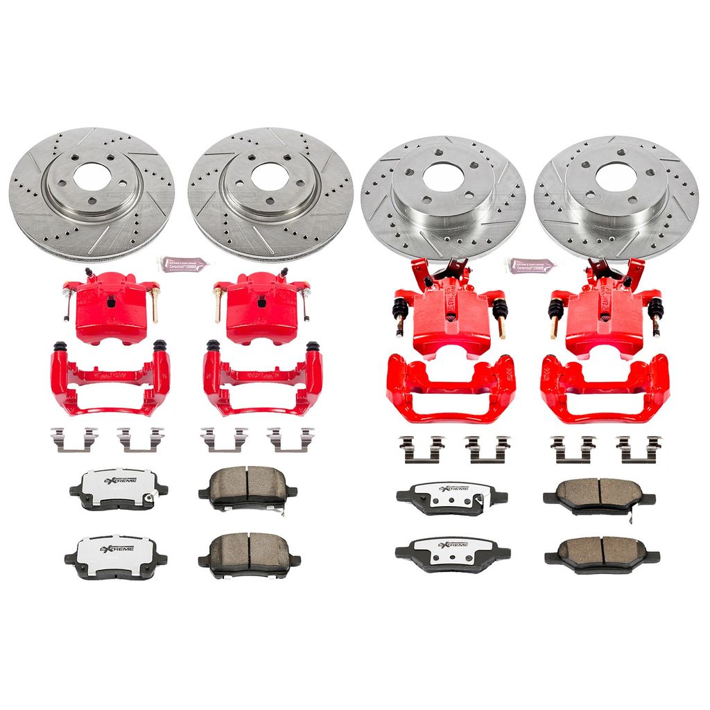 PowerStop KC1612A-26 - Z26 Drilled and Slotted Brake Pad, Rotor, and Caliper Kit