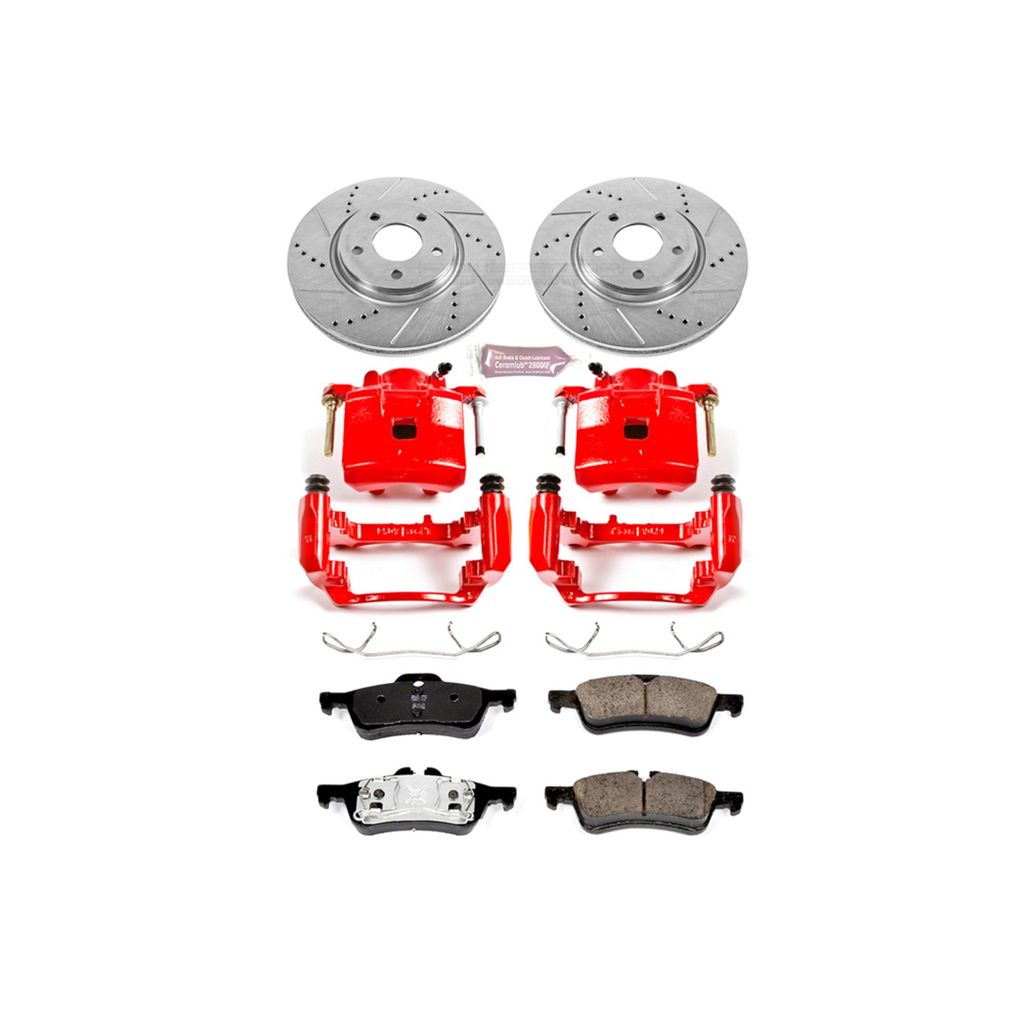 PowerStop KC1614 - Z23 Drilled and Slotted Brake Pad, Rotor, and Caliper Kit