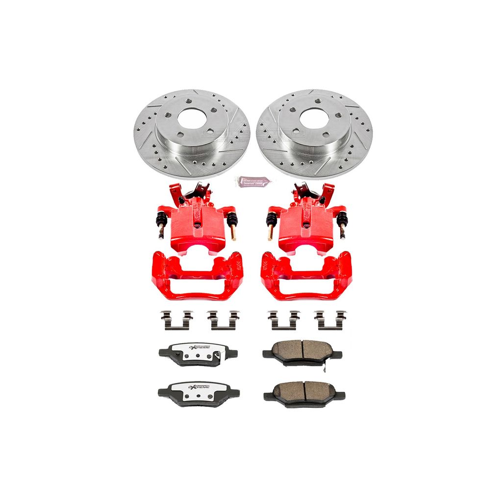 PowerStop KC1616-26 - Z26 Drilled and Slotted Brake Pad, Rotor, and Caliper Kit