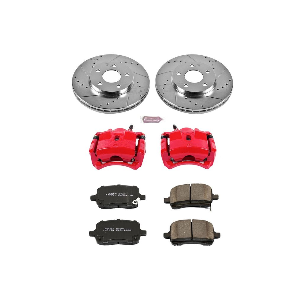 Z23 Drilled and Slotted Brake Pad, Rotor, and Caliper Kit