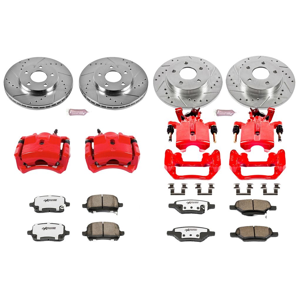 PowerStop KC1618-26 - Z26 Drilled and Slotted Brake Pad, Rotor, and Caliper Kit