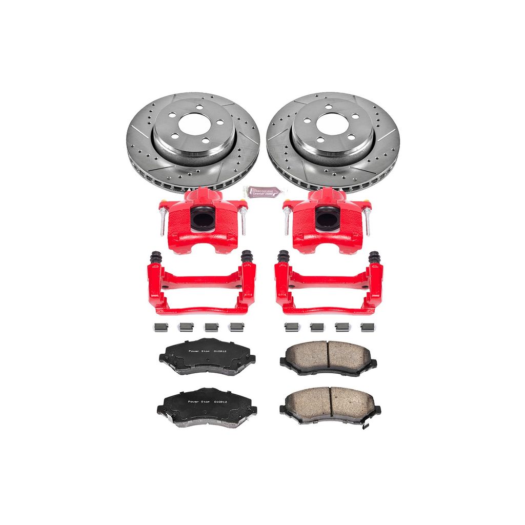 PowerStop KC1631 - Z23 Drilled and Slotted Brake Pad, Rotor, and Caliper Kit