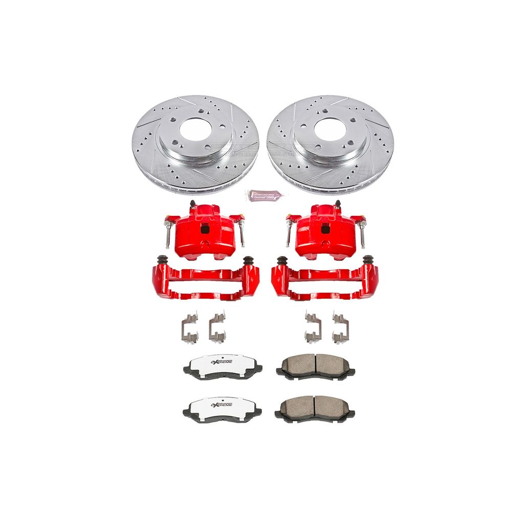 Z26 Drilled and Slotted Brake Pad, Rotor, and Caliper Kit