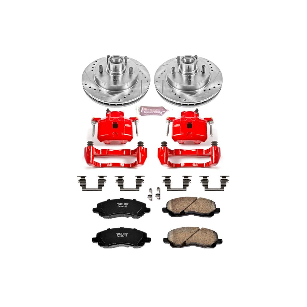 PowerStop KC1678 - Z23 Drilled and Slotted Brake Pad, Rotor, and Caliper Kit