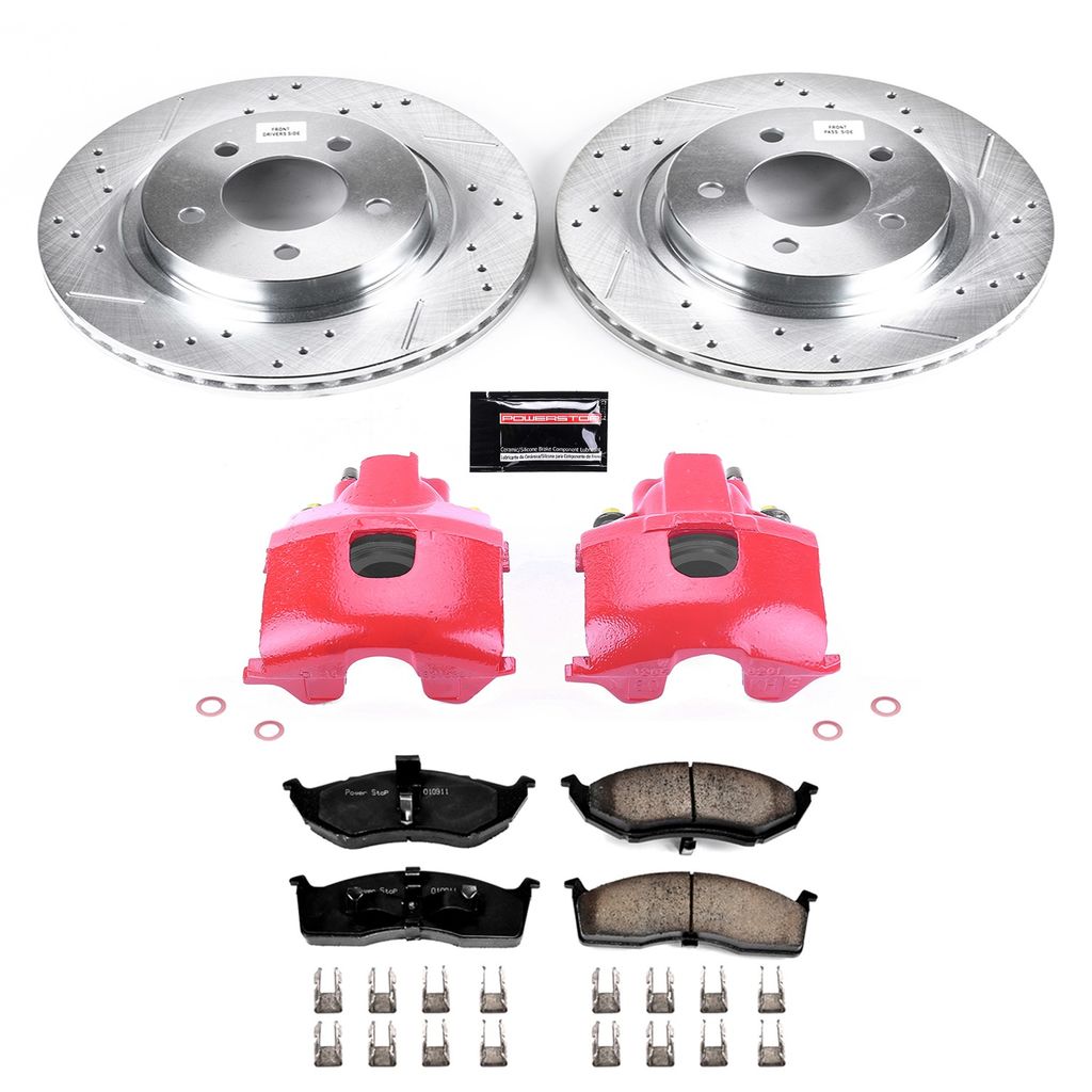 PowerStop KC1692 - Z23 Drilled and Slotted Brake Pad, Rotor, and Caliper Kit