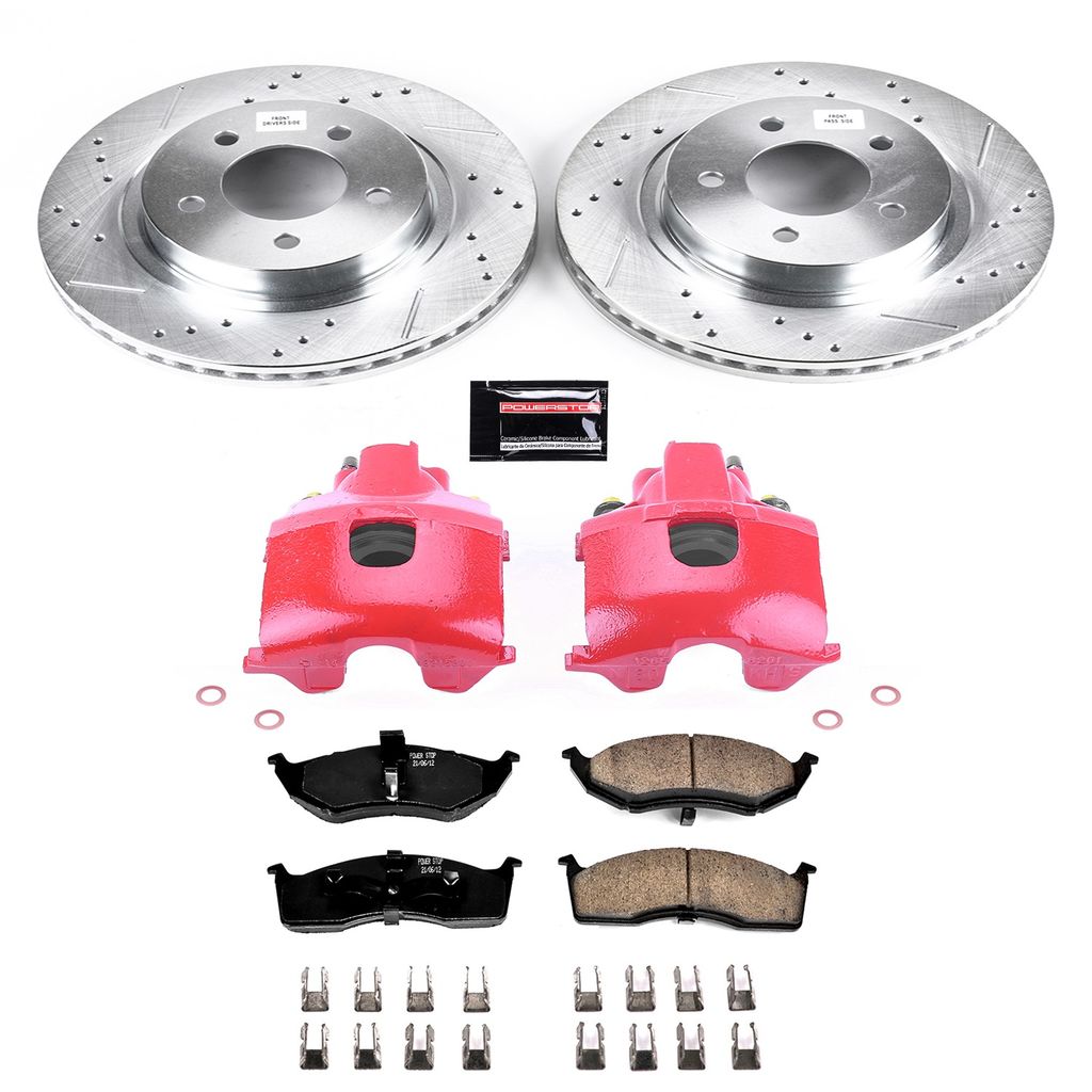 PowerStop KC1694 - Z23 Drilled and Slotted Brake Pad, Rotor, and Caliper Kit