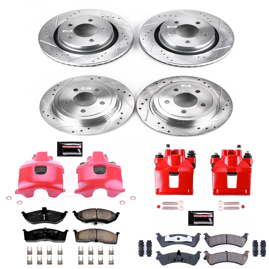 Z23 Drilled and Slotted Brake Pad, Rotor, and Caliper Kit