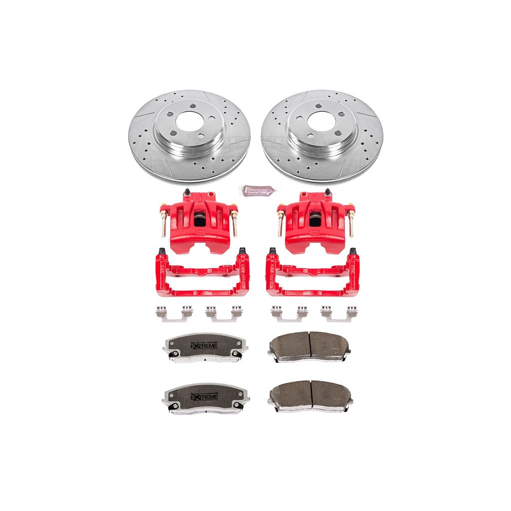 PowerStop KC1714-26 - Z26 Drilled and Slotted Brake Pad, Rotor, and Caliper Kit