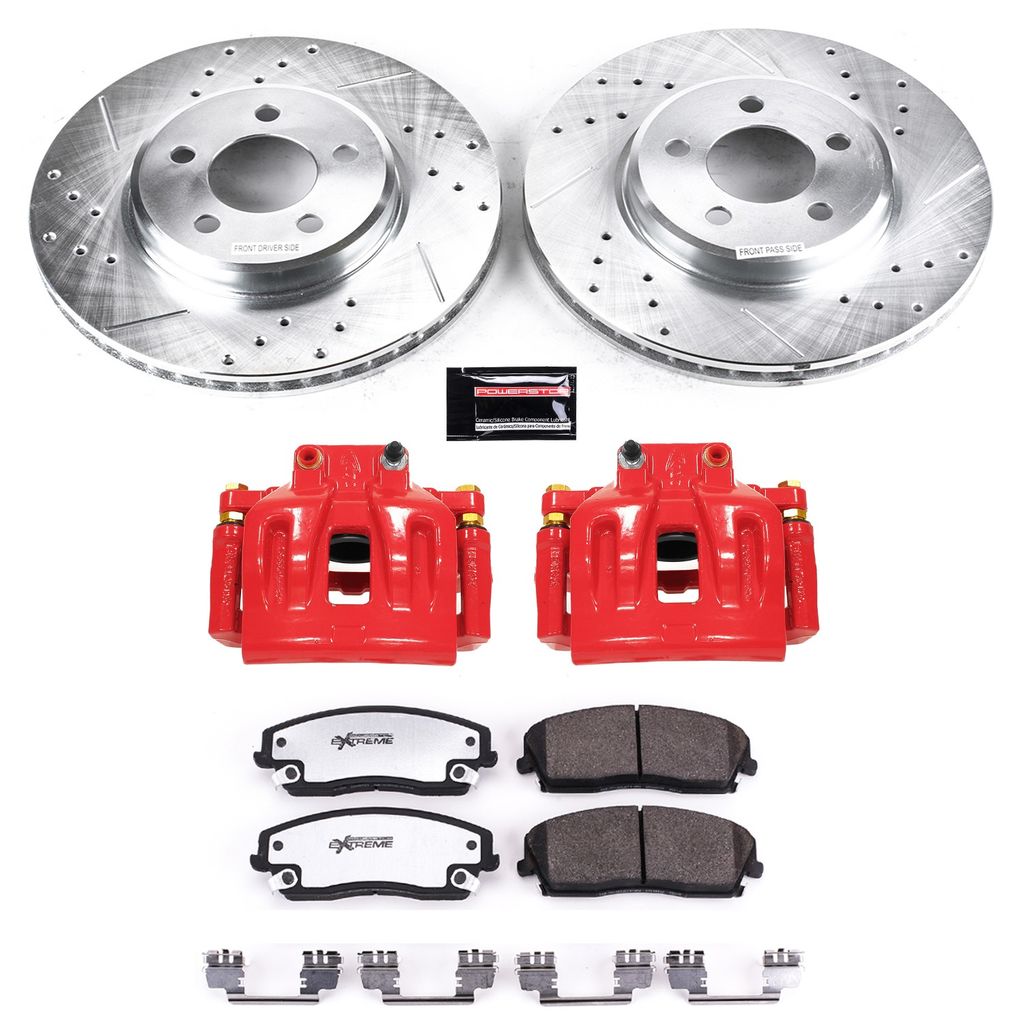 PowerStop KC1714A-26 - Z26 Drilled and Slotted Brake Pad, Rotor, and Caliper Kit