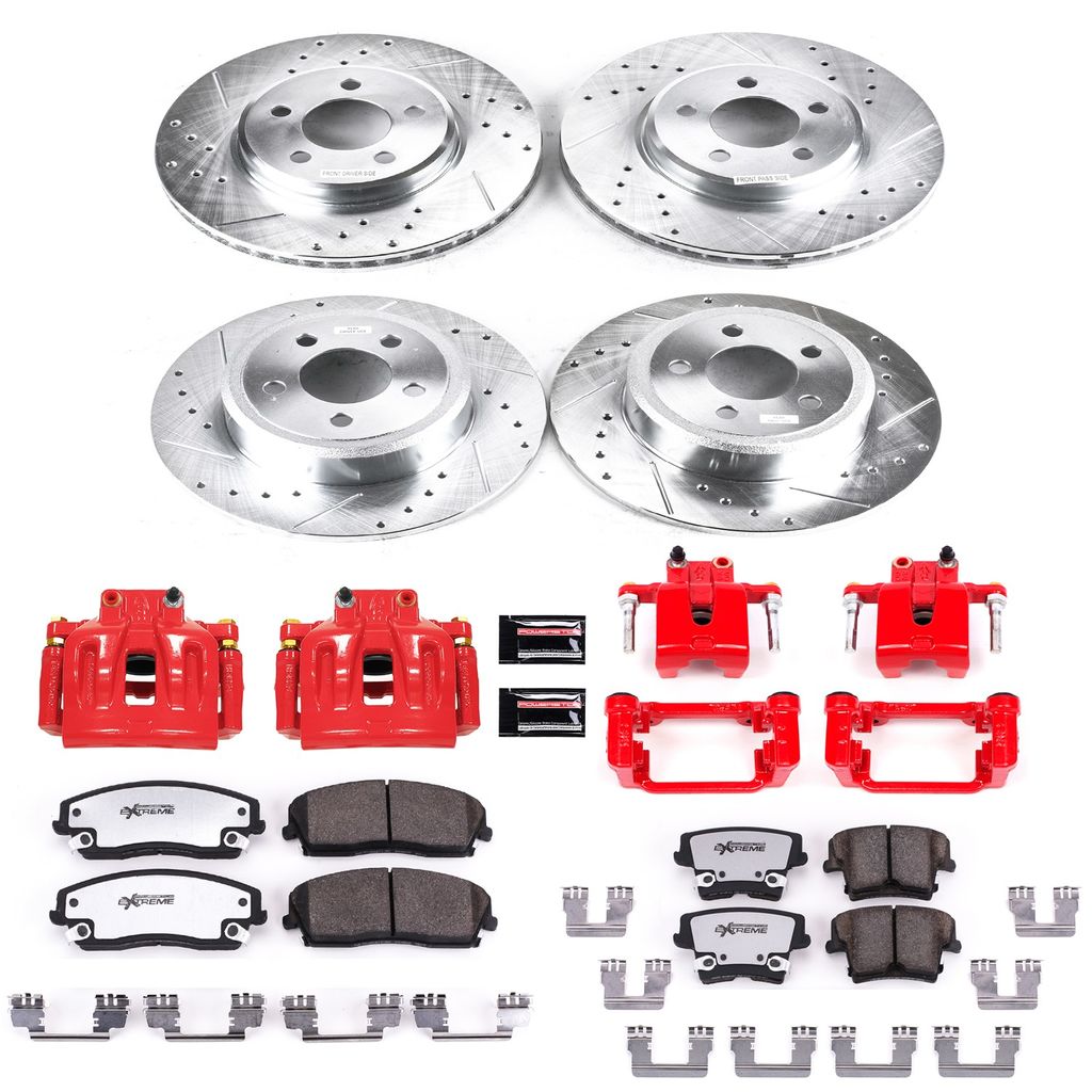 PowerStop KC1715A-26 - Z26 Drilled and Slotted Brake Pad, Rotor, and Caliper Kit