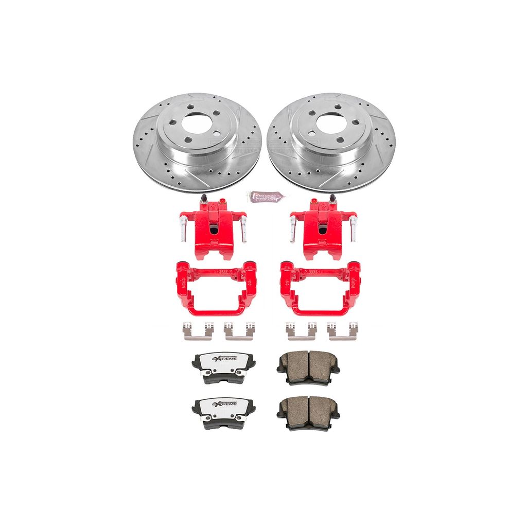 PowerStop KC1720-26 - Z26 Drilled and Slotted Brake Pad, Rotor, and Caliper Kit