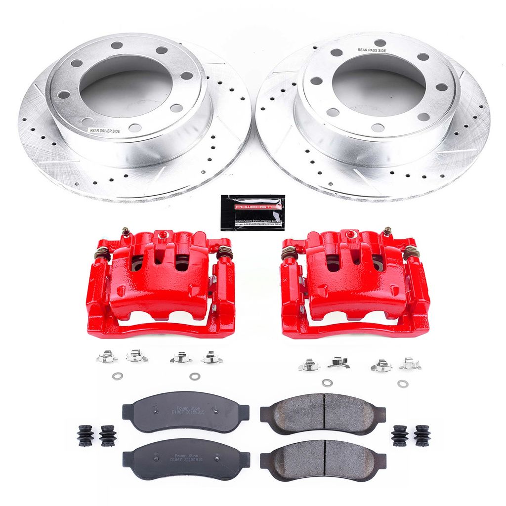 Z23 Drilled and Slotted Brake Pad, Rotor, and Caliper Kit