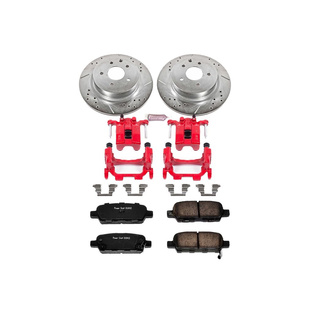 Z23 Drilled and Slotted Brake Pad, Rotor, and Caliper Kit