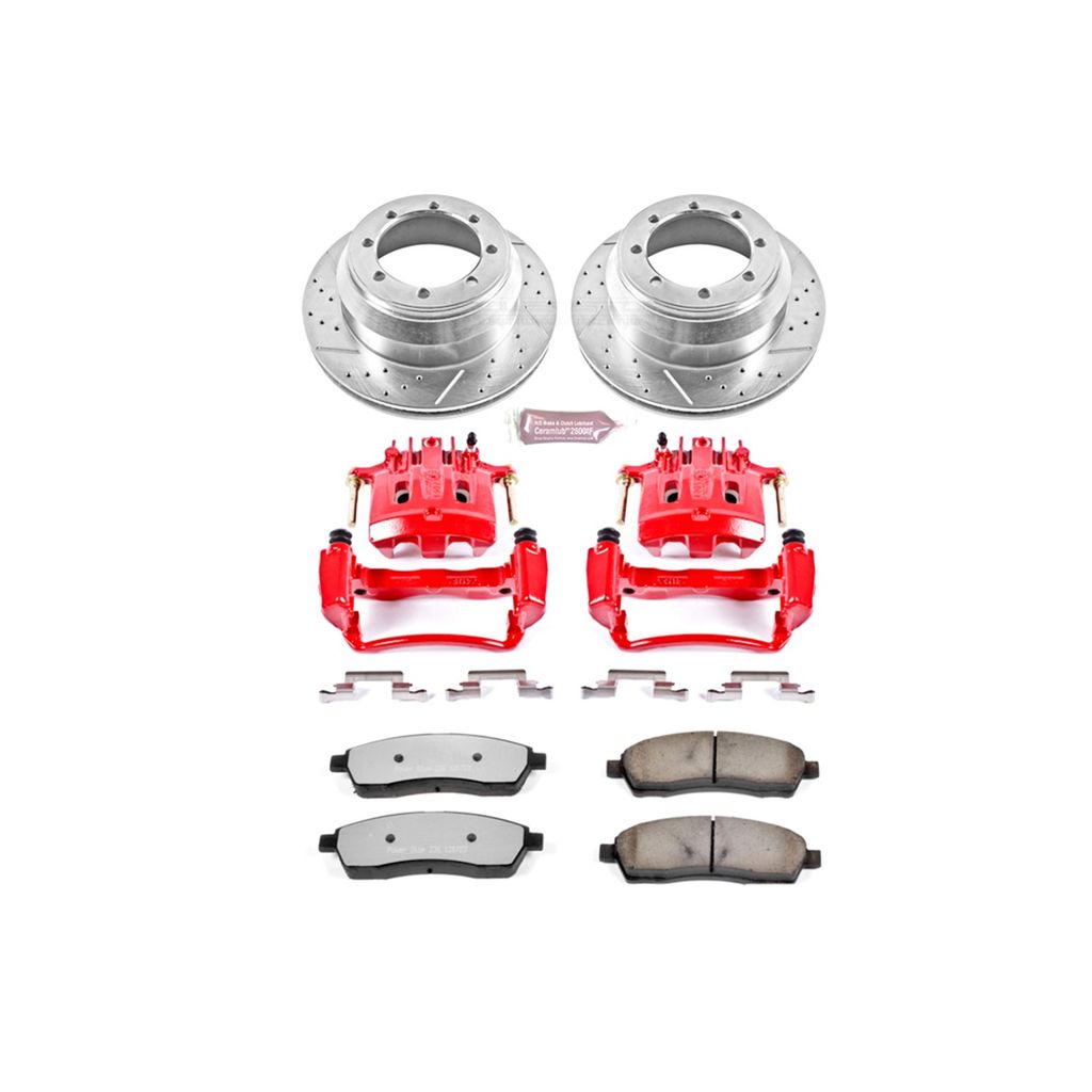 Z36 Drilled and Slotted Truck and Tow Brake Pad, Rotor, and Caliper Kit