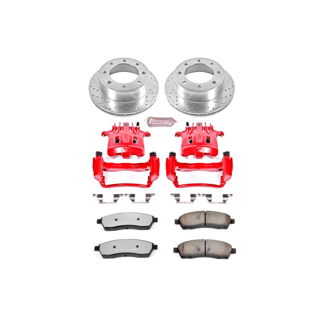Z36 Drilled and Slotted Truck and Tow Brake Pad, Rotor, and Caliper Kit