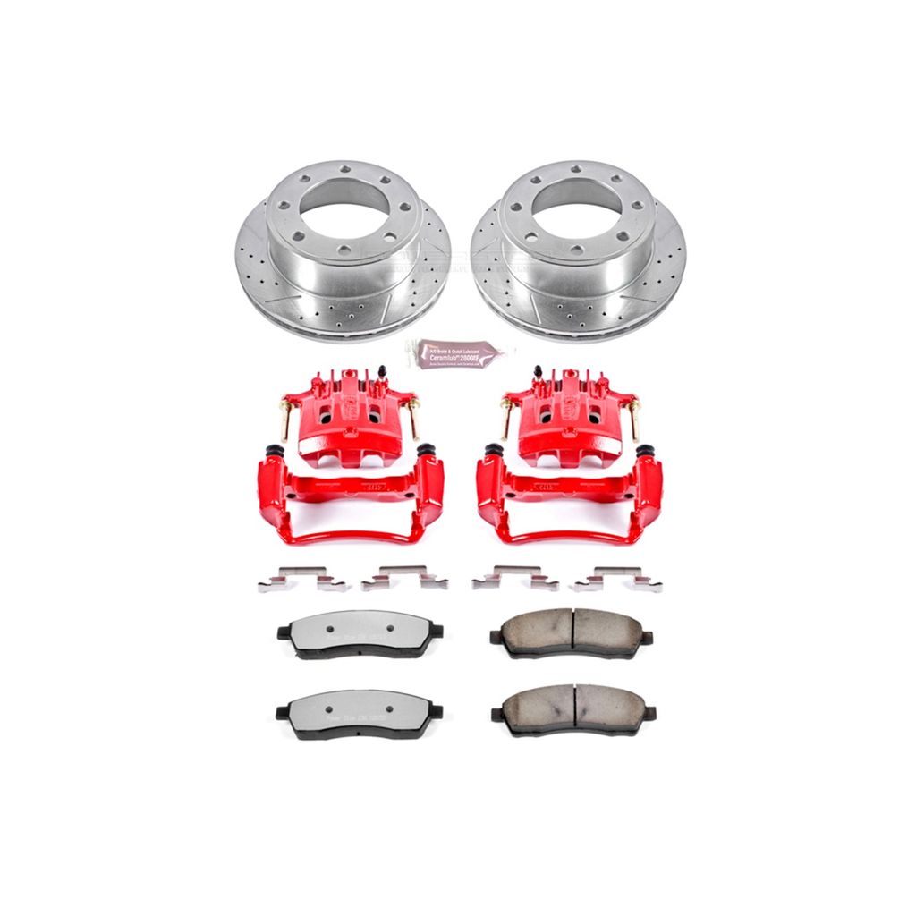 Z36 Drilled and Slotted Truck and Tow Brake Pad, Rotor, and Caliper Kit