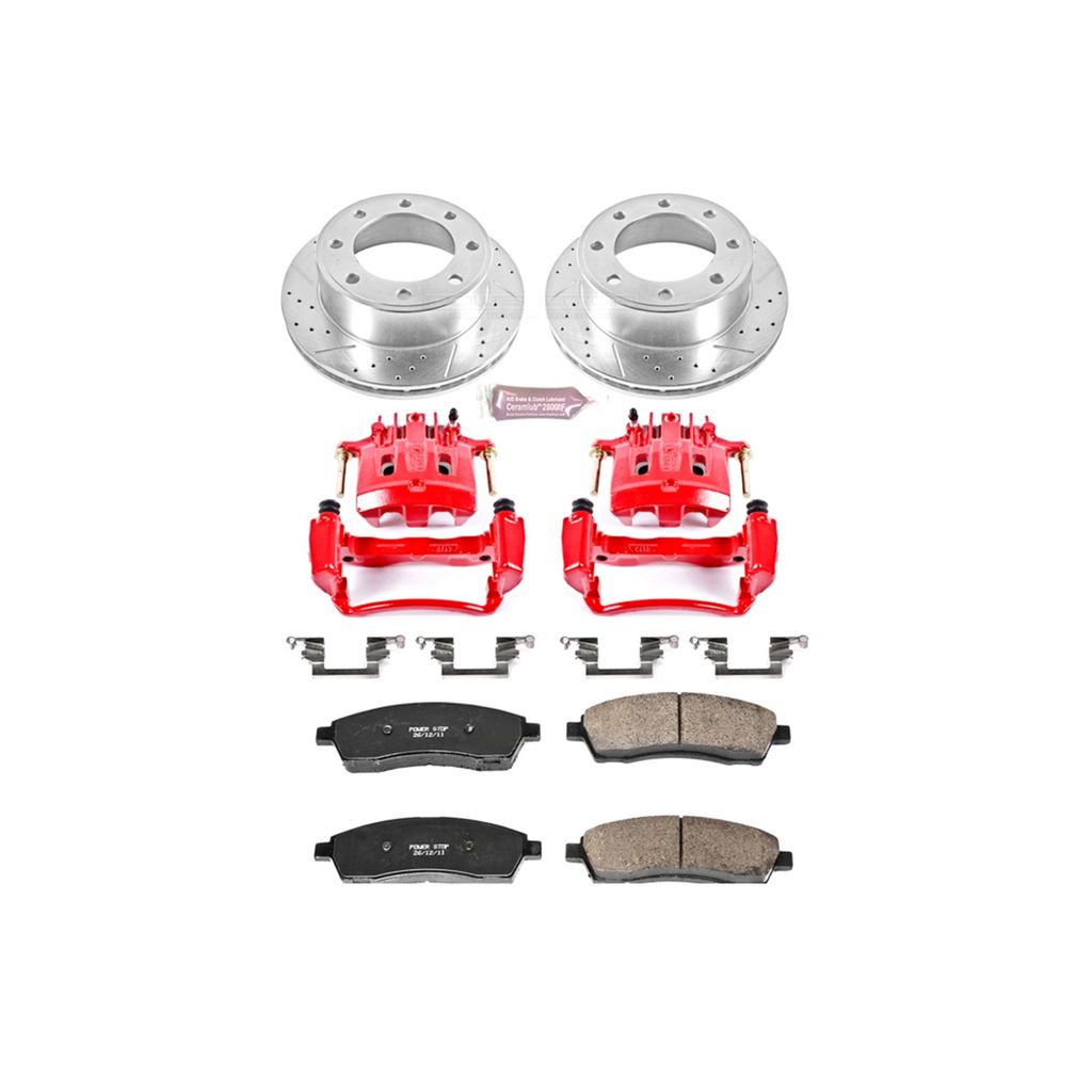 Z23 Drilled and Slotted Brake Pad, Rotor, and Caliper Kit