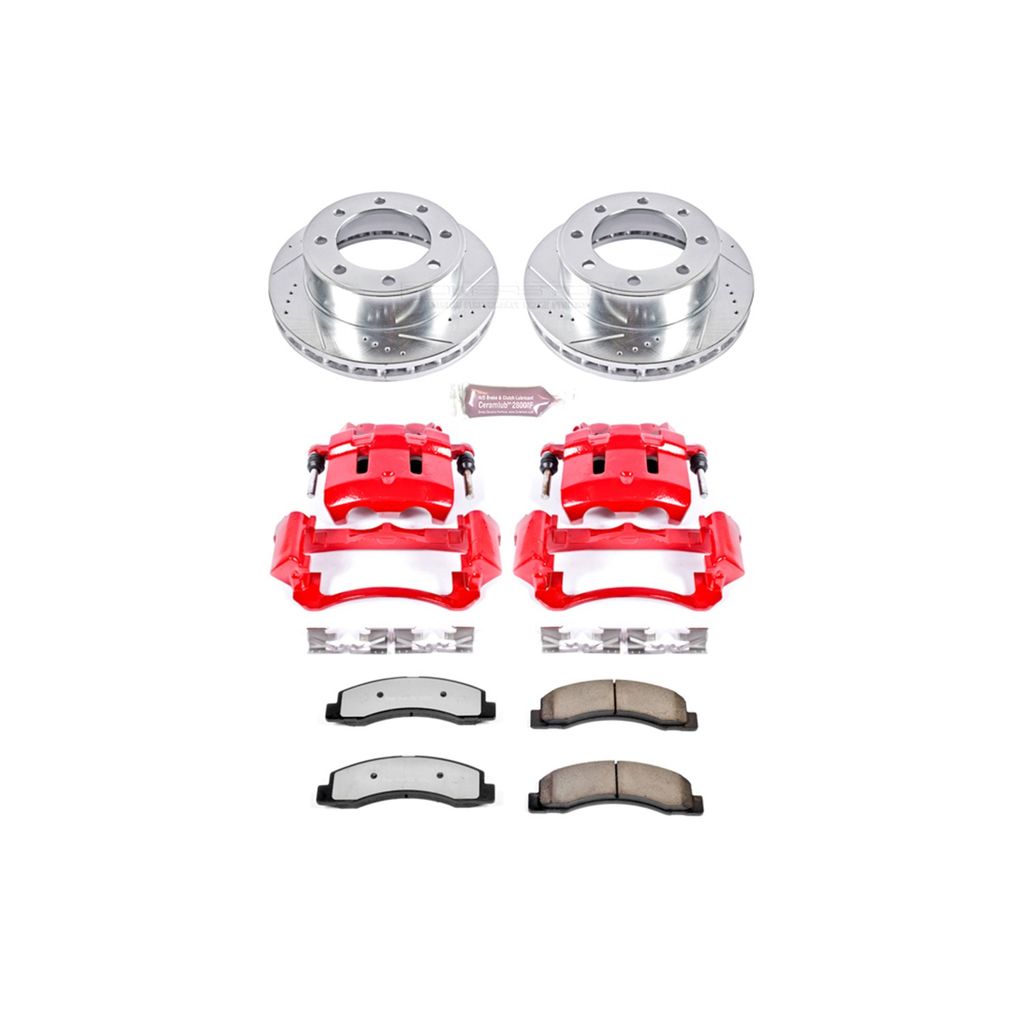 PowerStop KC1905-36 - Z36 Drilled and Slotted Truck and Tow Brake Pad, Rotor, and Caliper Kit