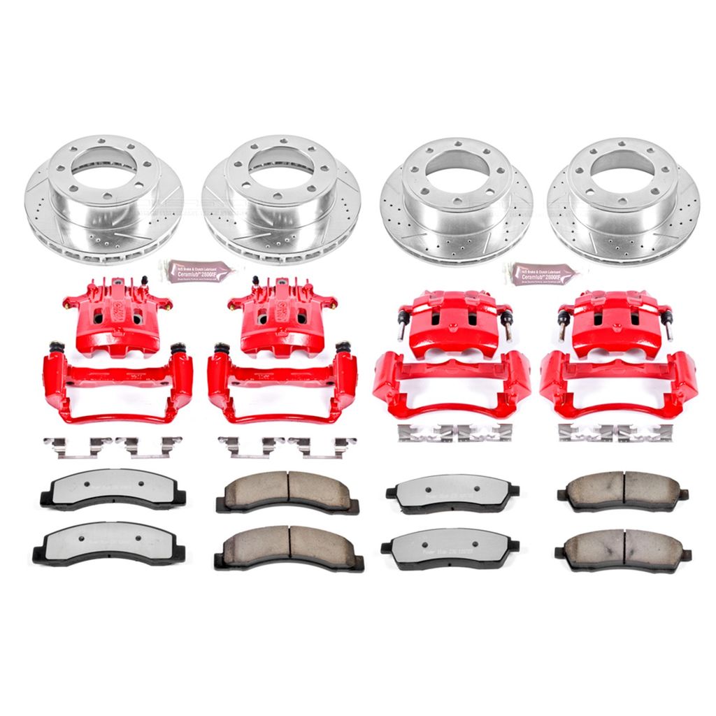 PowerStop KC1906-36 - Z36 Drilled and Slotted Truck and Tow Brake Pad, Rotor, and Caliper Kit