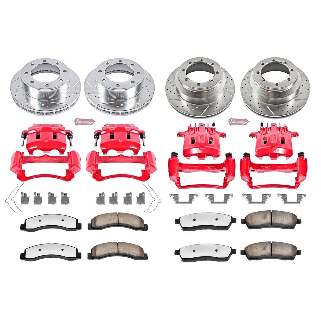 PowerStop KC1907-36 - Z36 Drilled and Slotted Truck and Tow Brake Pad, Rotor, and Caliper Kit