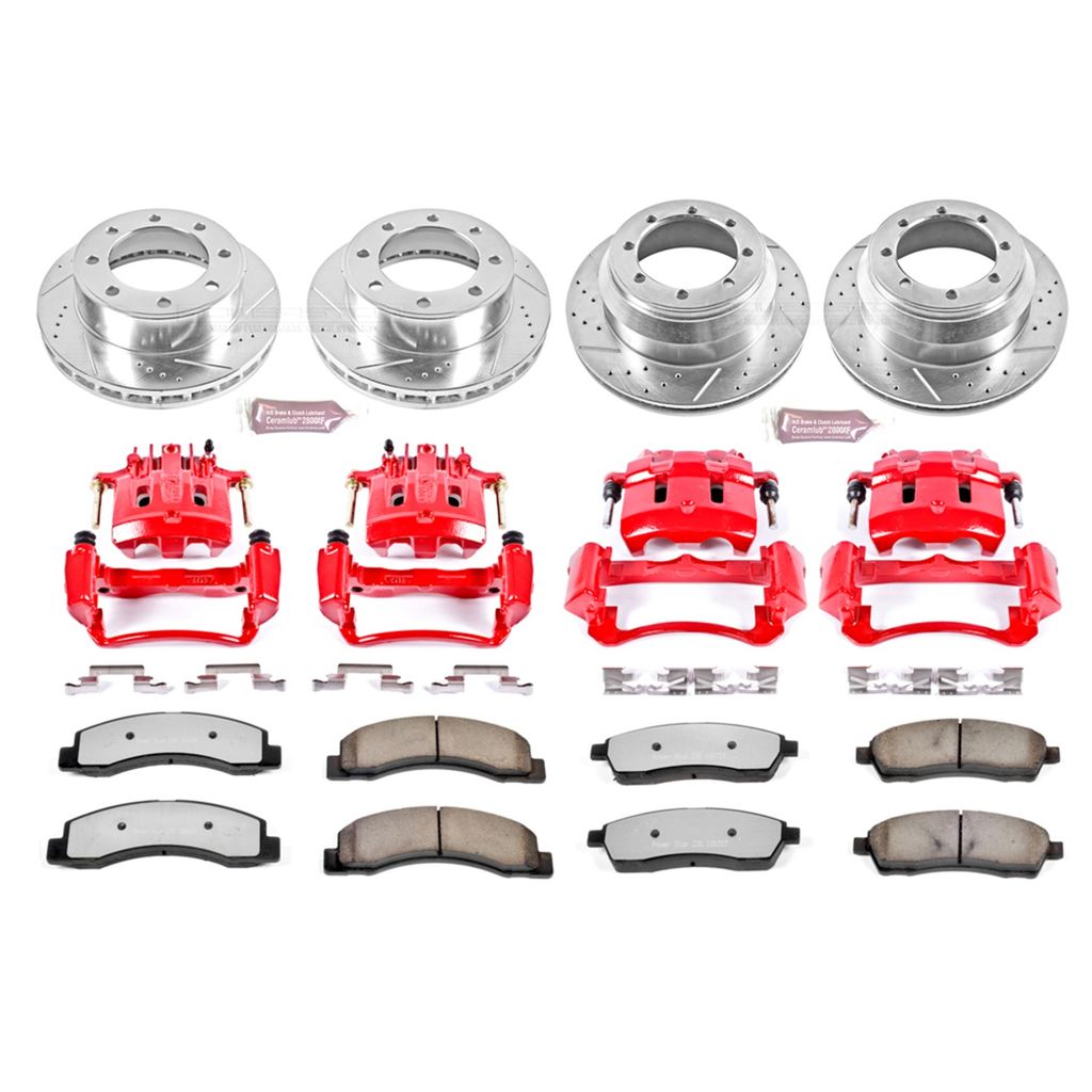 PowerStop KC1907A-36 - Z36 Drilled and Slotted Truck and Tow Brake Pad, Rotor, and Caliper Kit