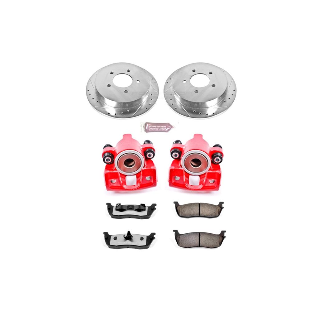 Z36 Drilled and Slotted Truck and Tow Brake Pad, Rotor, and Caliper Kit
