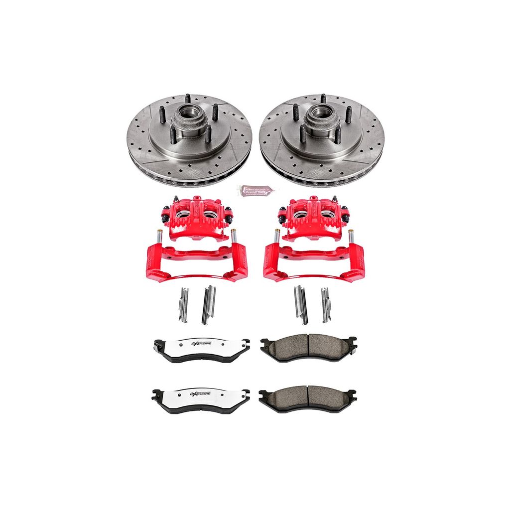 Z36 Drilled and Slotted Truck and Tow Brake Pad, Rotor, and Caliper Kit