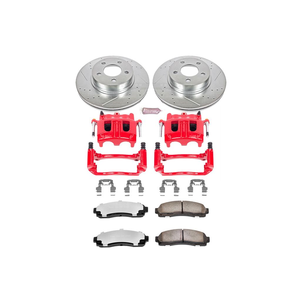 PowerStop KC1923-36 - Z36 Drilled and Slotted Truck and Tow Brake Pad, Rotor, and Caliper Kit