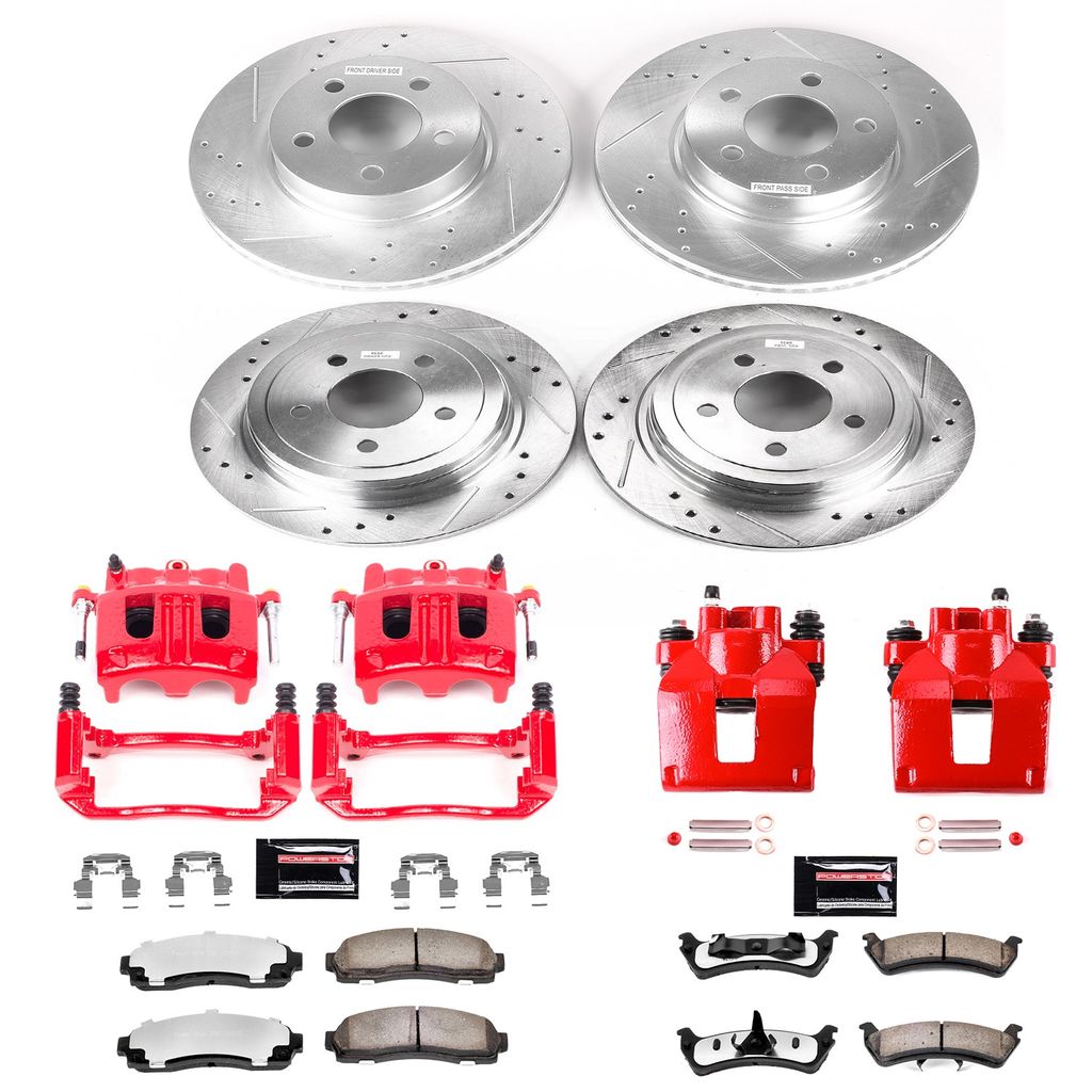 PowerStop KC1924-36 - Z36 Drilled and Slotted Truck and Tow Brake Pad, Rotor, and Caliper Kit