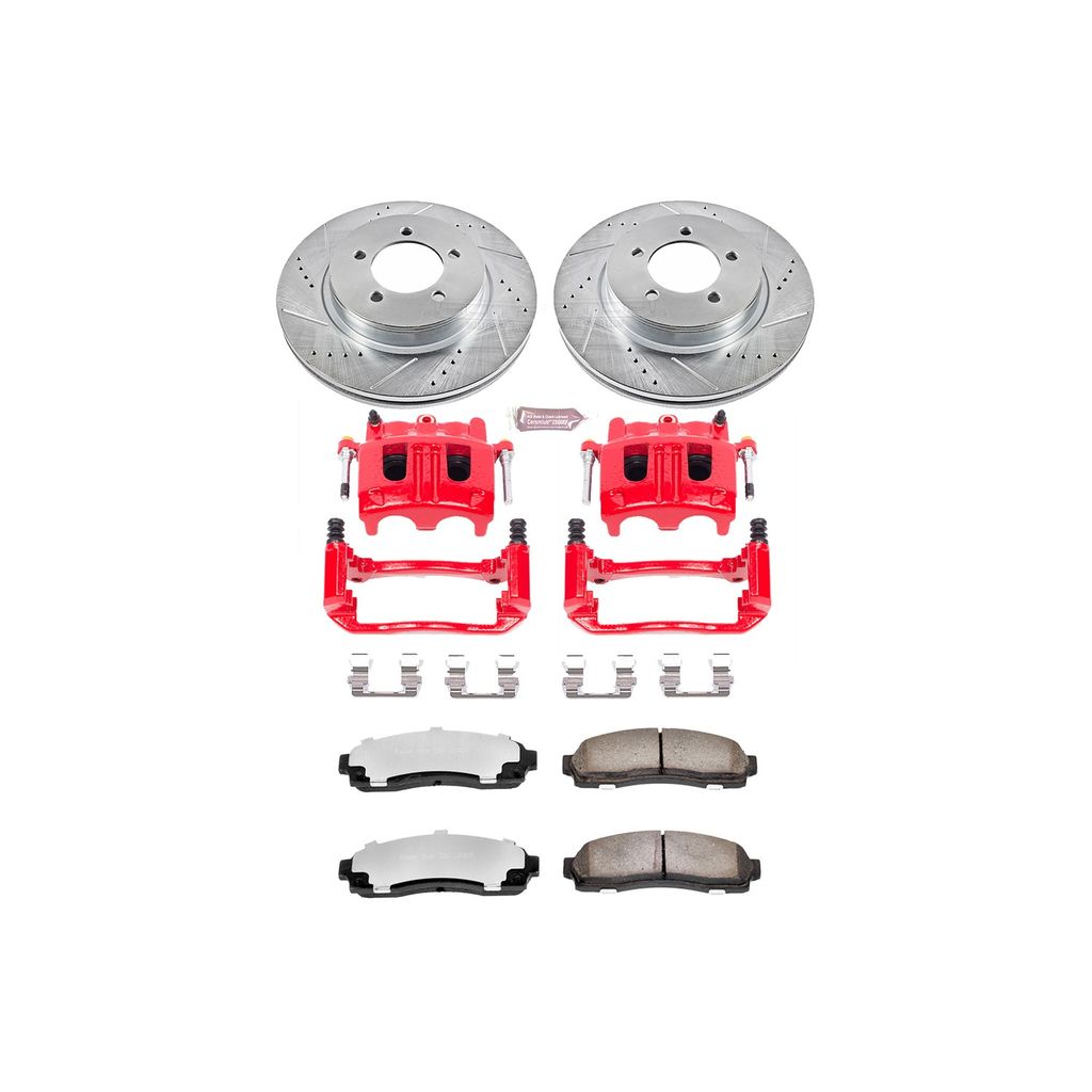 PowerStop KC1931-36 - Z36 Drilled and Slotted Truck and Tow Brake Pad, Rotor, and Caliper Kit