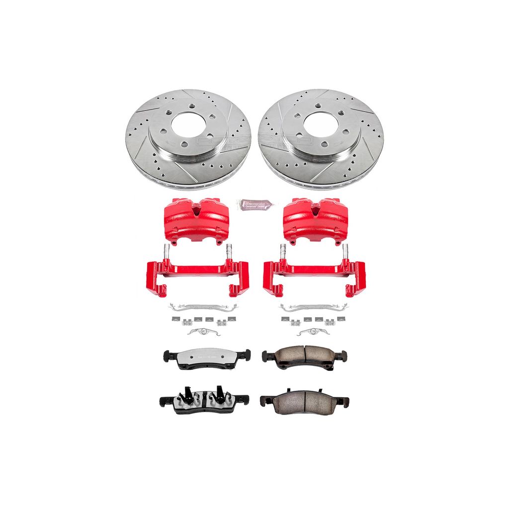 PowerStop KC1933-36 - Z36 Drilled and Slotted Truck and Tow Brake Pad, Rotor, and Caliper Kit