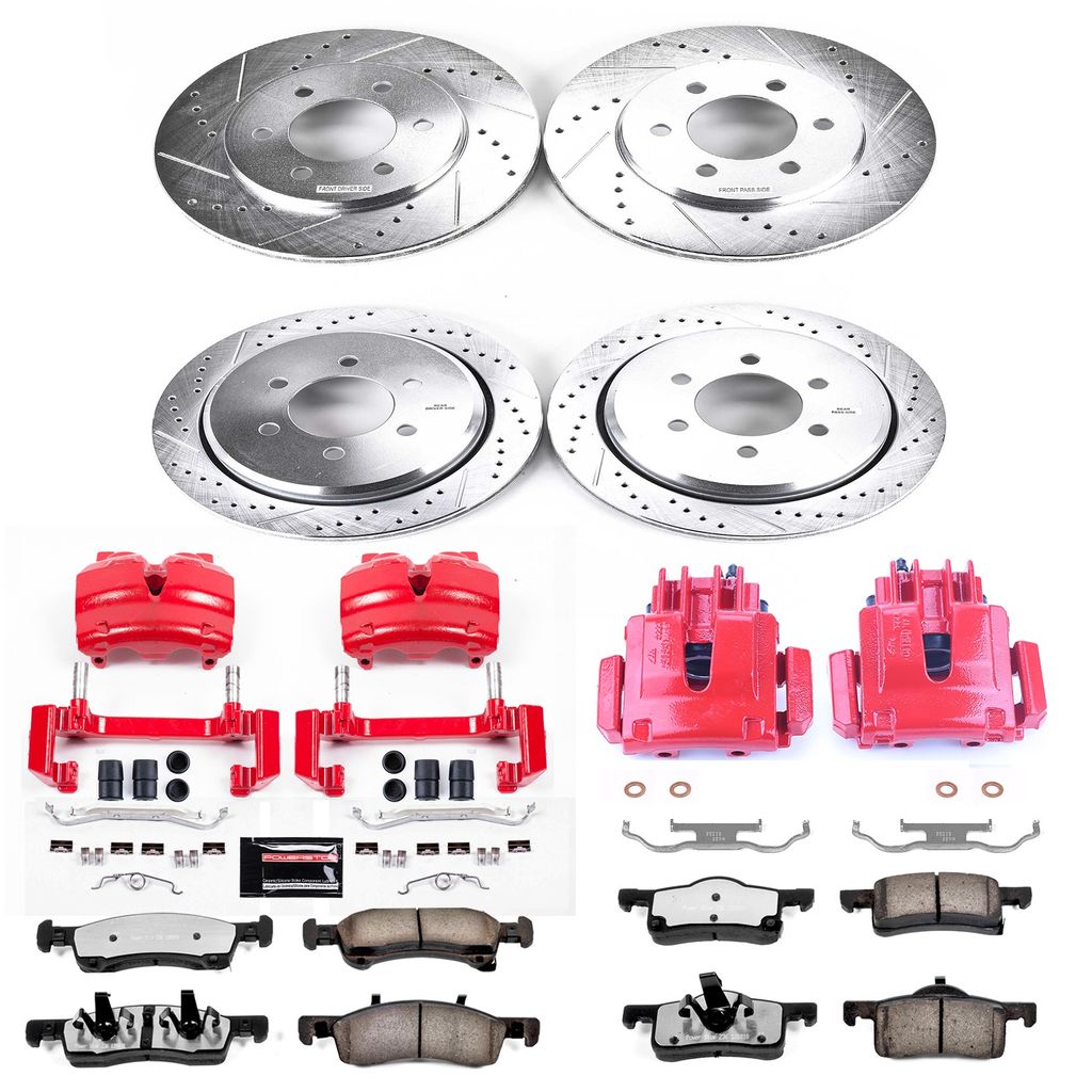 PowerStop KC1934-36 - Z36 Drilled and Slotted Truck and Tow Brake Pad, Rotor, and Caliper Kit