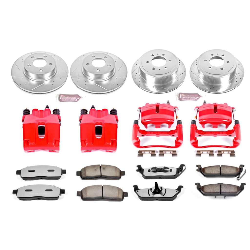 PowerStop KC1944-36 - Z36 Drilled and Slotted Truck and Tow Brake Pad, Rotor, and Caliper Kit