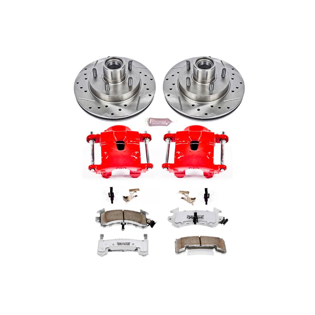PowerStop KC1985-26 - Z26 Drilled and Slotted Brake Pad, Rotor, and Caliper Kit