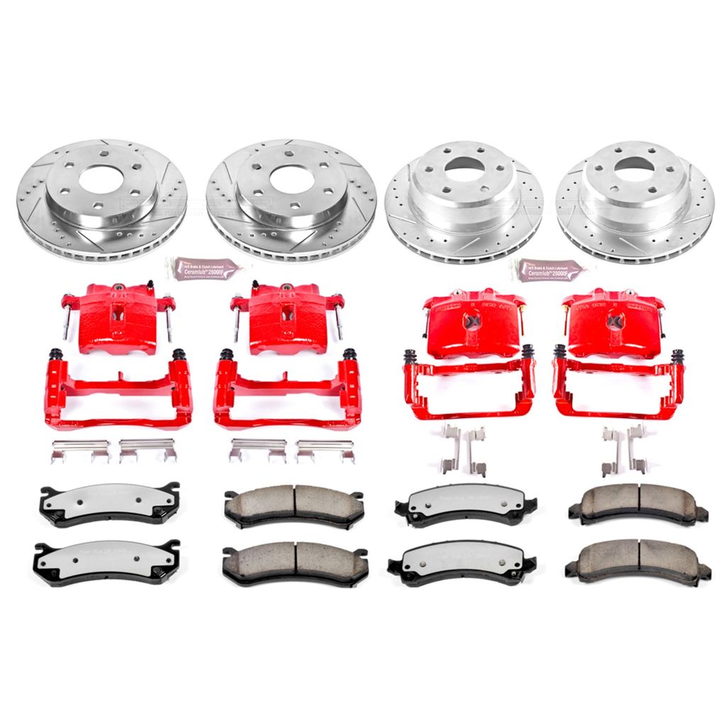 PowerStop KC2016-36 - Z36 Drilled and Slotted Truck and Tow Brake Pad, Rotor, and Caliper Kit