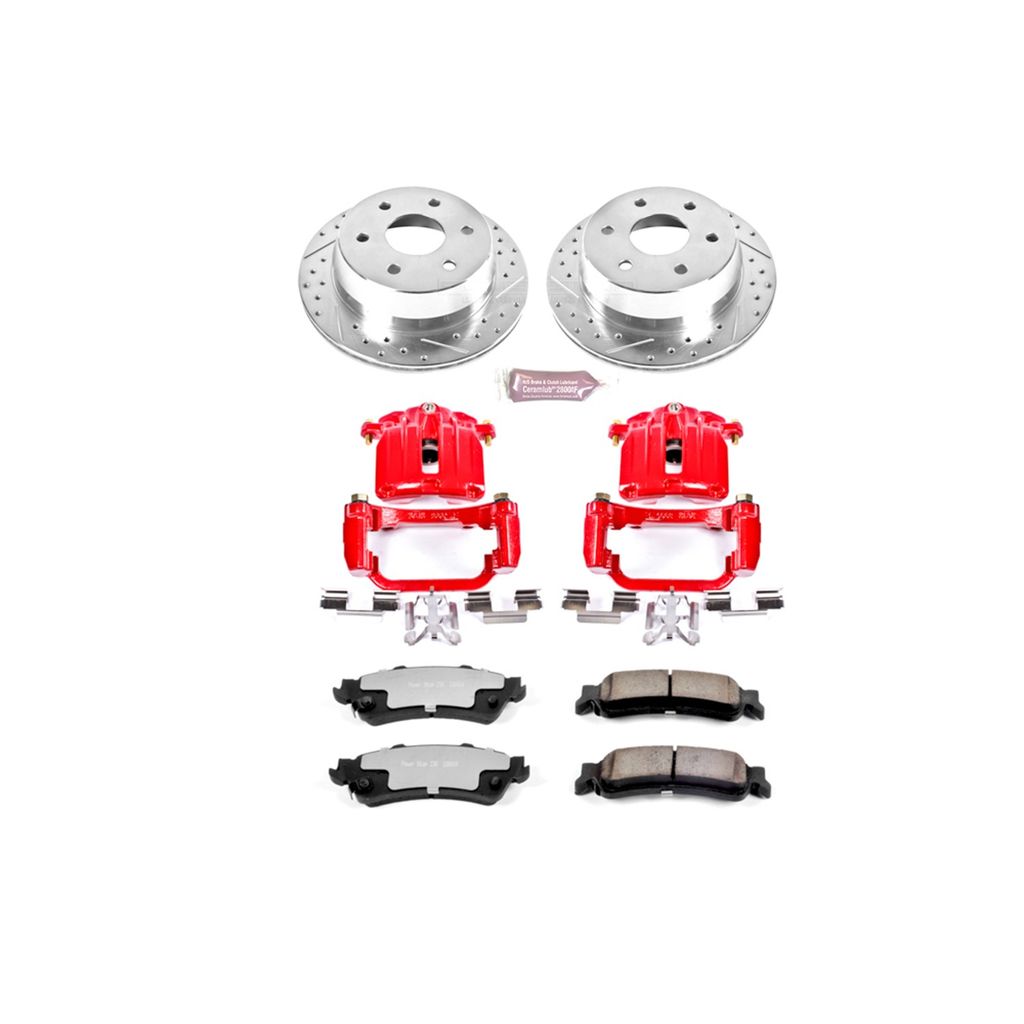 Z36 Drilled and Slotted Truck and Tow Brake Pad, Rotor, and Caliper Kit