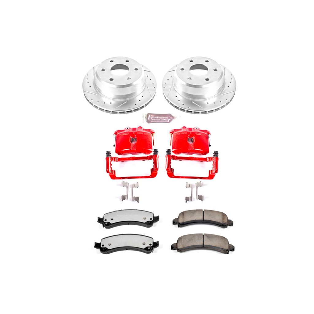 Z36 Drilled and Slotted Truck and Tow Brake Pad, Rotor, and Caliper Kit