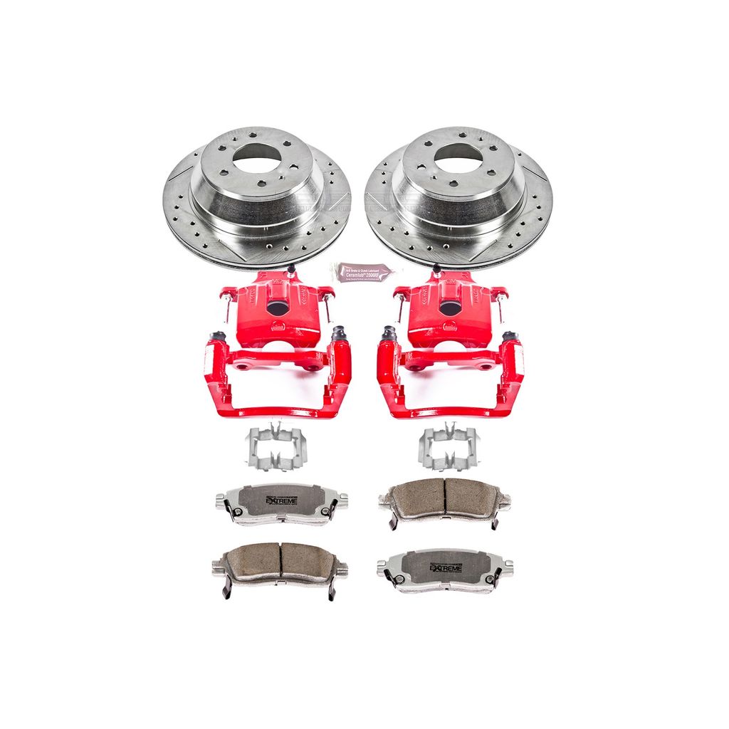PowerStop KC2050-26 - Z26 Drilled and Slotted Brake Pad, Rotor, and Caliper Kit