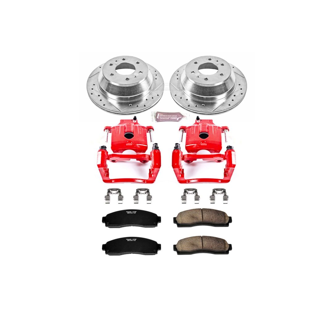 Z23 Drilled and Slotted Brake Pad, Rotor, and Caliper Kit