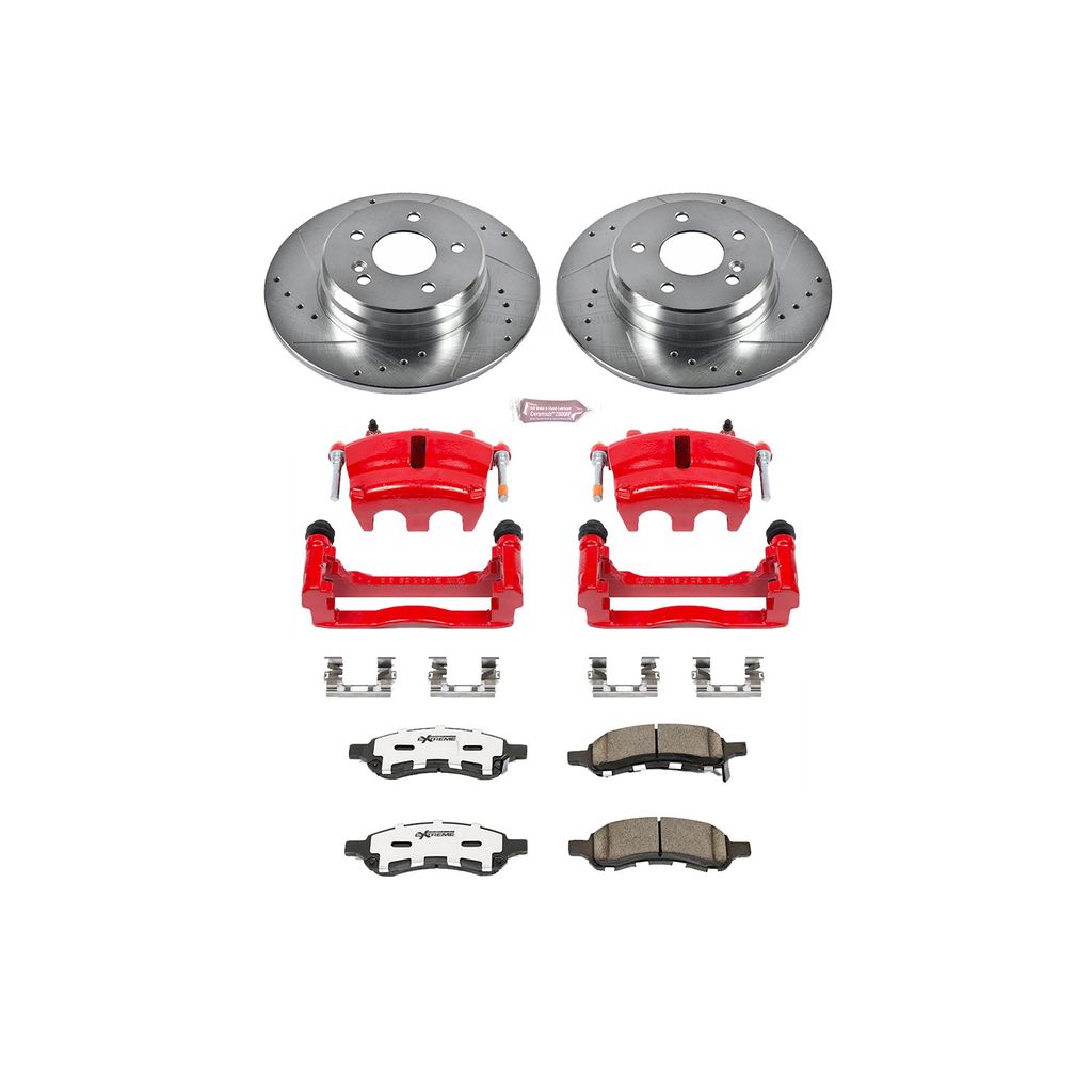 PowerStop KC2084B-26 - Z26 Drilled and Slotted Brake Pad, Rotor, and Caliper Kit