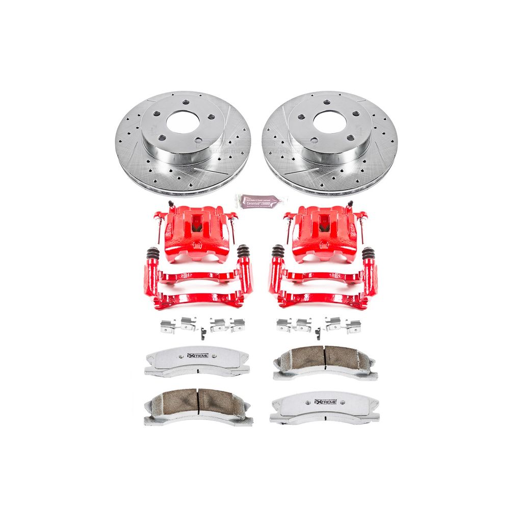 PowerStop KC2149-26 - Z26 Drilled and Slotted Brake Pad, Rotor, and Caliper Kit