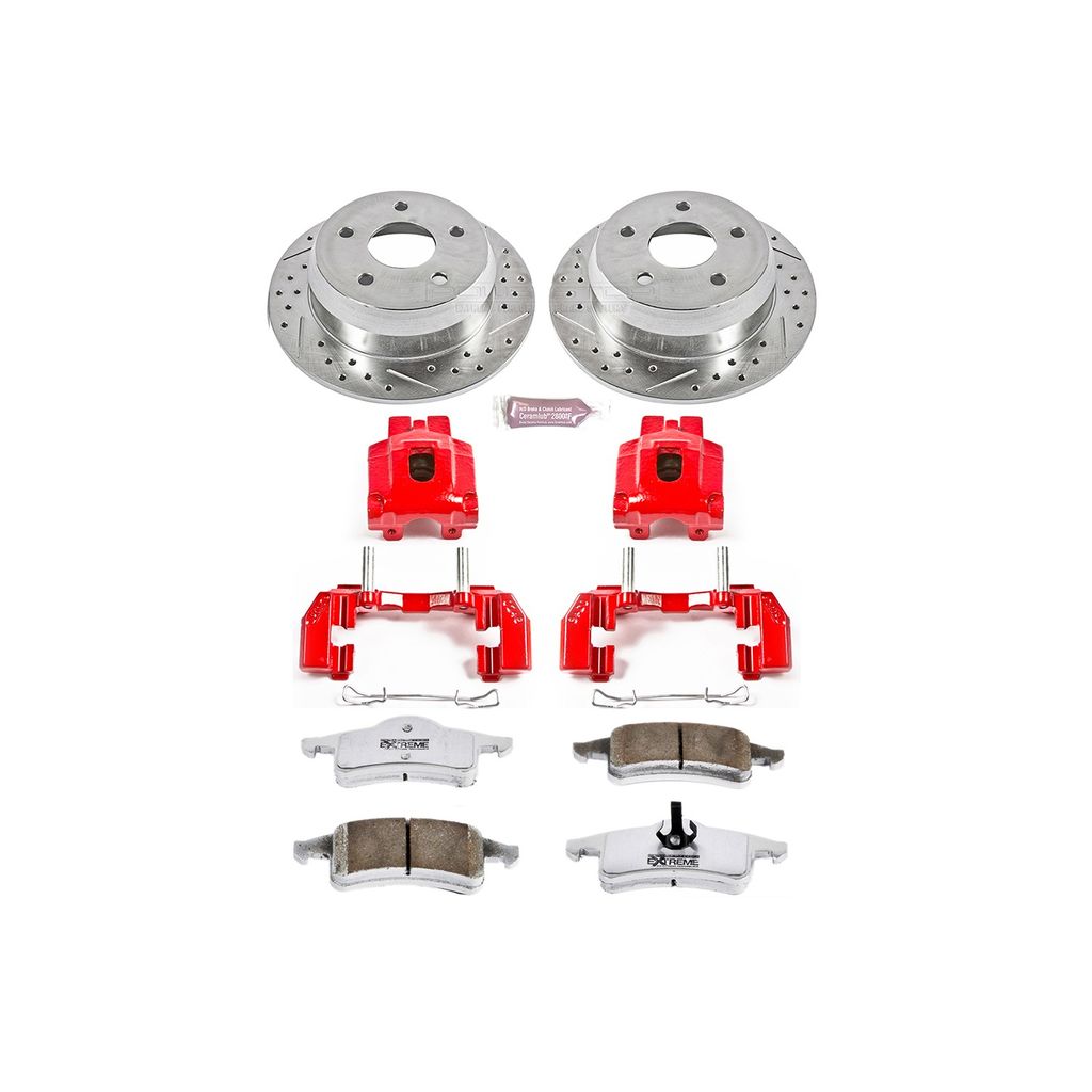 Z26 Drilled and Slotted Brake Pad, Rotor, and Caliper Kit