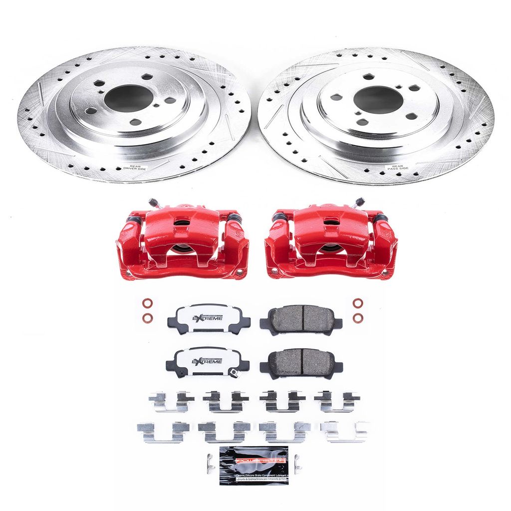 PowerStop KC219-26 - Z26 Drilled and Slotted Brake Pad, Rotor, and Caliper Kit