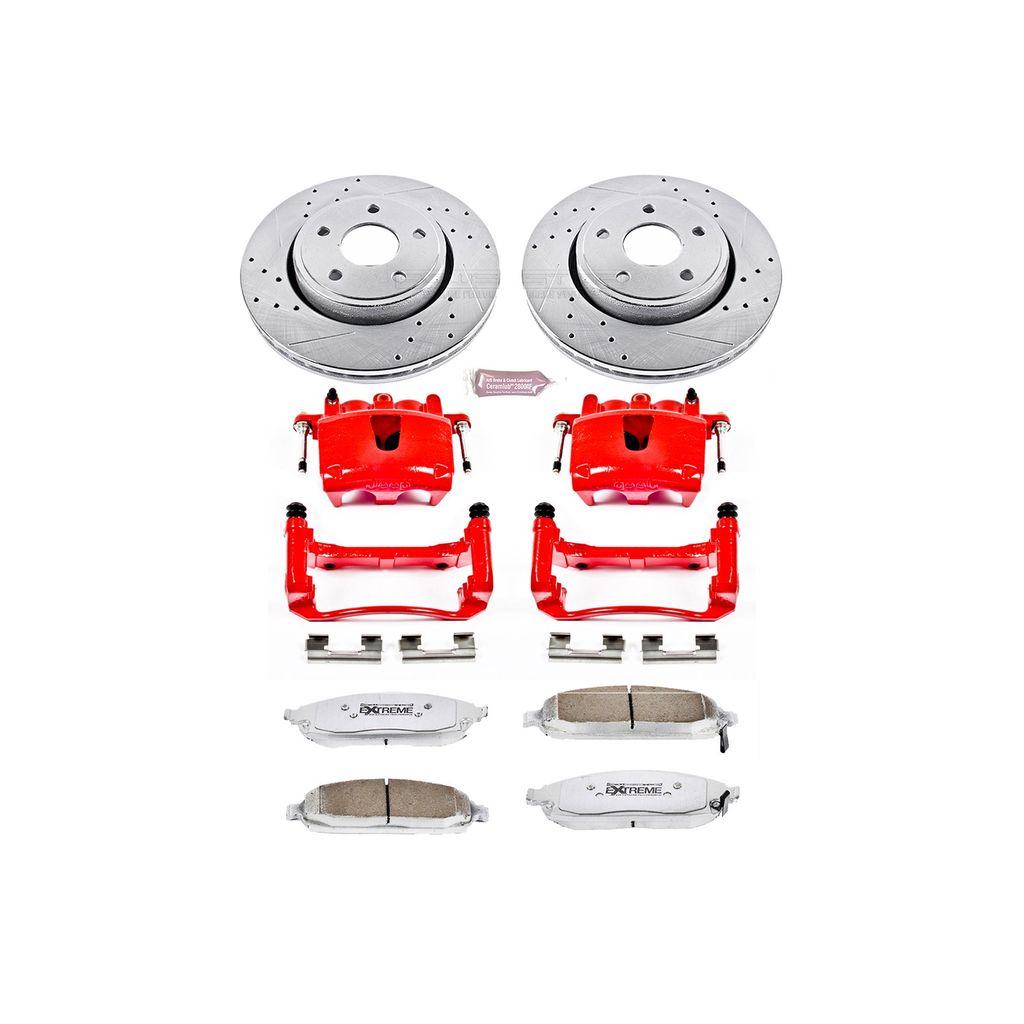 PowerStop KC2219-26 - Z26 Drilled and Slotted Brake Pad, Rotor, and Caliper Kit