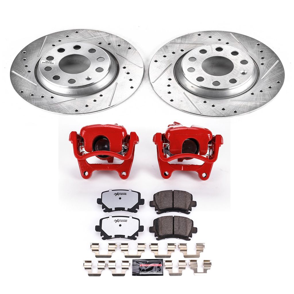 Z26 Drilled and Slotted Brake Pad, Rotor, and Caliper Kit