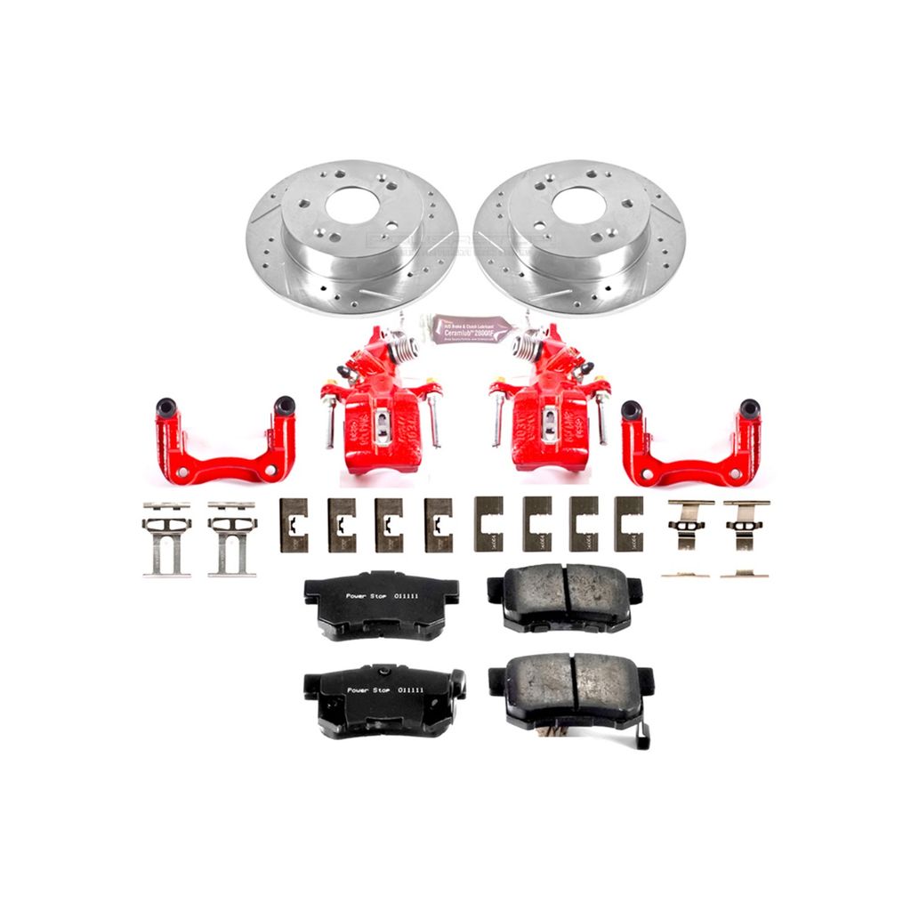 Z23 Drilled and Slotted Brake Pad, Rotor, and Caliper Kit