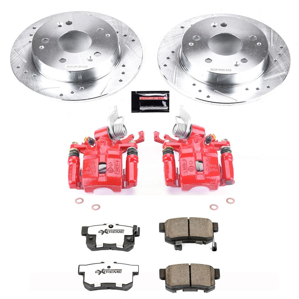PowerStop KC2270D-26 - Z26 Drilled and Slotted Brake Pad, Rotor, and Caliper Kit
