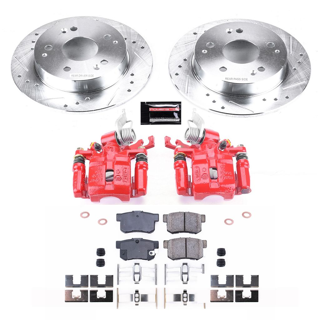 Z23 Drilled and Slotted Brake Pad, Rotor, and Caliper Kit