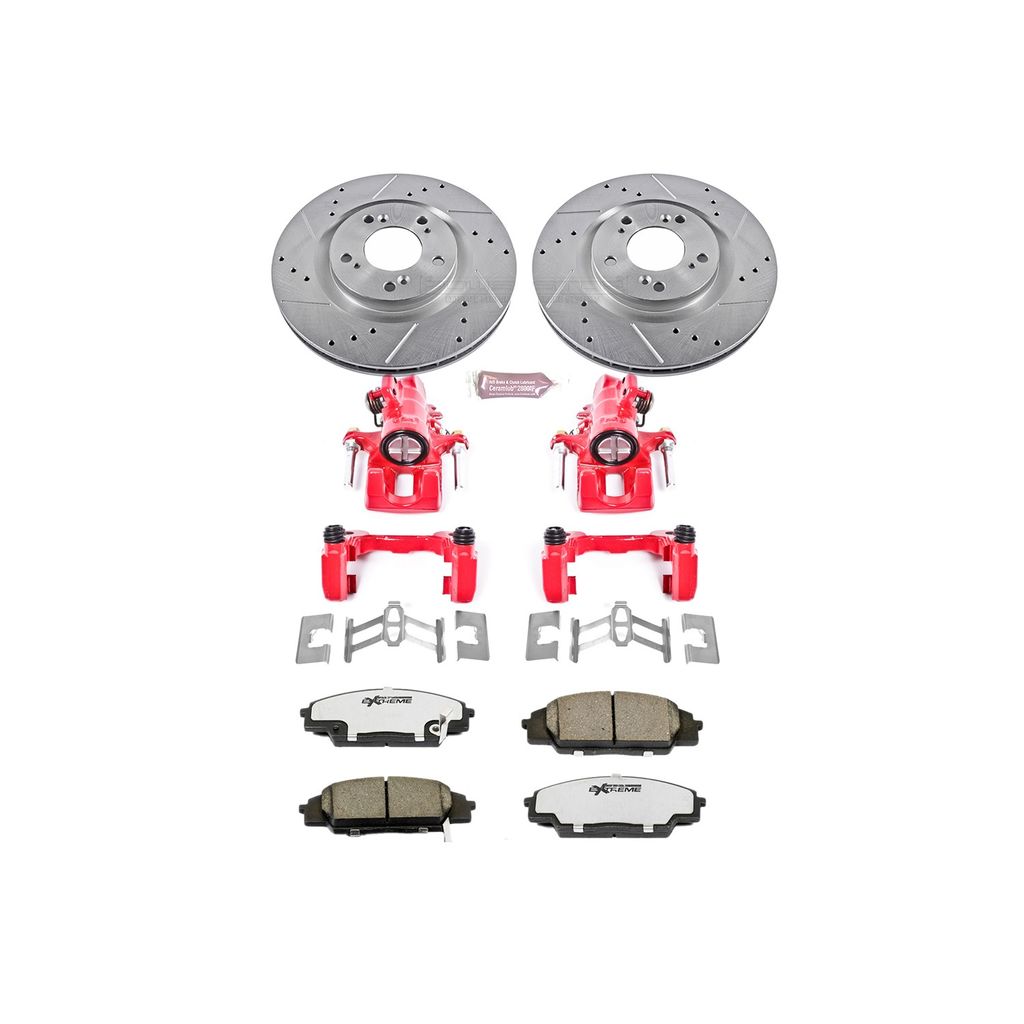 PowerStop KC2276-26 - Z26 Drilled and Slotted Brake Pad, Rotor, and Caliper Kit