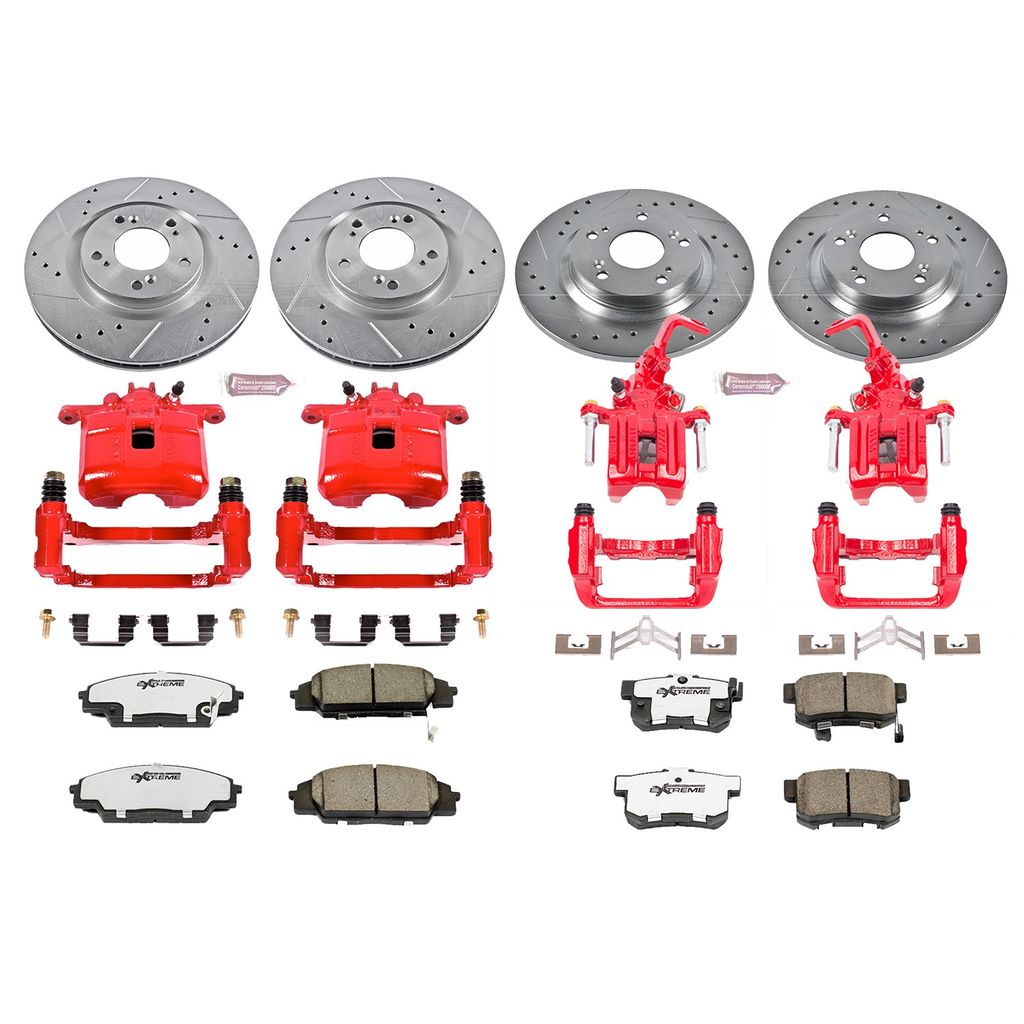 PowerStop KC2277-26 - Z26 Drilled and Slotted Brake Pad, Rotor, and Caliper Kit